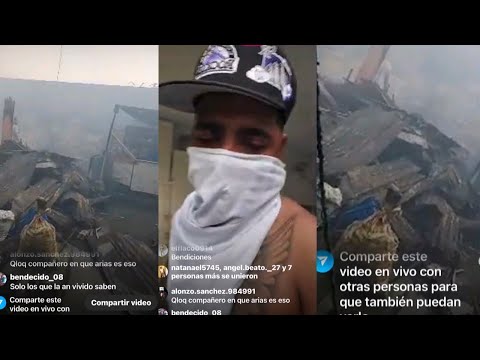 En vivo desde la cárcel de la Victoria tremendo fuego no se que hacer