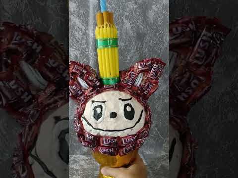 พานไหว้ครูลาบูบู้ลูกอม|DIY