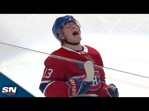 Juraj Slafkovsky Sets Up Cole Caufield For Canadiens First Goal Of The Season