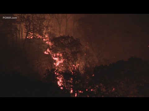 Connecticut firefighters battle brush fires in multiple towns