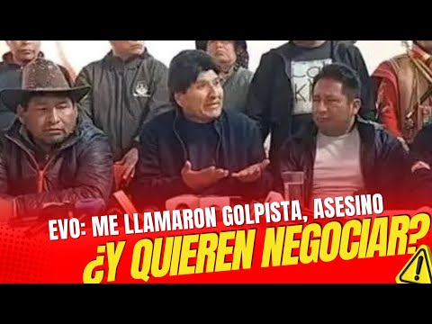 EVO MORALES brinda una conferencia de prensa en respuesta a la invitación de DIÁLOGO DEL GOBIERNO