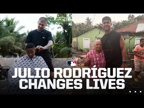 Julio Rodríguez helps REBUILD home for woman in the Dominican Republic ❤️ (feat. Vic Blends)
