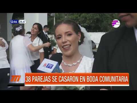 Emotivo casamiento comunitario en Fernando de la Mora