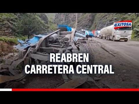 Reabren carretera central en el Km.98 en San Mateo de Huanchor