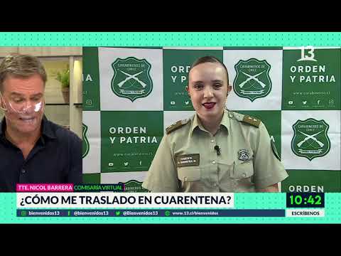 Tte  de Carabineros explica qué permiso utilizar en cuarentena  Bienvenidos, 2021  720p