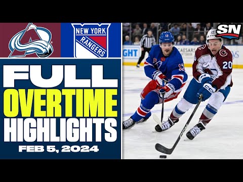 Avalanche vs. Rangers | Full Overtime Highlights - February 5, 2024