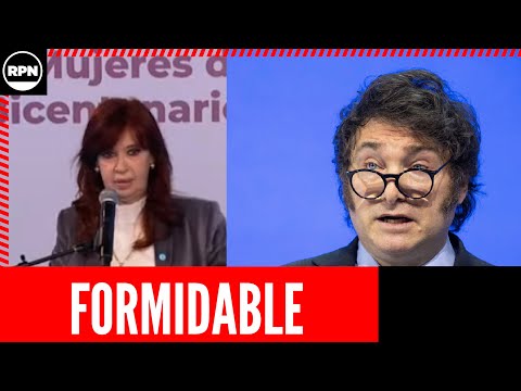 Cristina LE LLENÓ LA CARA DE DEDOS a Javier Milei: Deje de decir tontearías por el mundo...