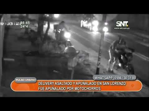 Delivery asaltado y apuñalado en San Lorenzo