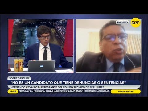 Hernando Cevallos: “Cerrón no es parte del equipo de gobierno de Castillo”