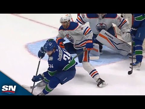 Canucks Phillip Di Giuseppe Spins-And-Scores Backhander Amid Oilers Offside Confusion