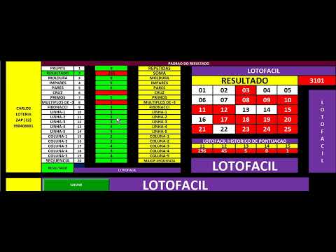 LOTOFACIL RESULTADO 3101