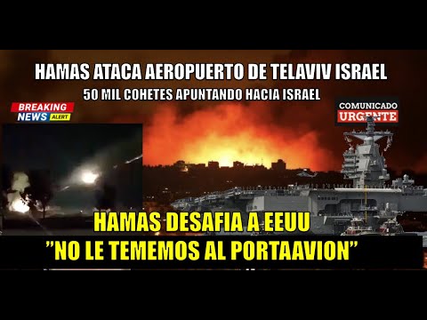 De Gaza ATACAN aeropuerto de Tel Aviv con 150 misiles HAMAS: Portaaviones US FORD no nos asusta
