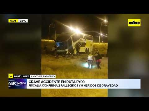 Accidente en el Chaco: bus de larga distancia impactó contra una rotonda