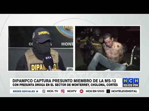 Arrestan a El Cholito, distribuidor de droga y miembro de la MS-13 en Choloma