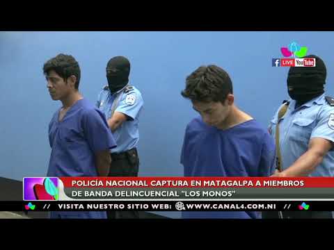 Policía Nacional captura en Matagalpa a miembros de banda delincuencial “Los Monos”