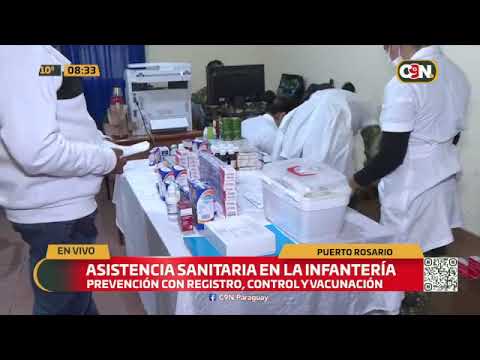 Asistencia sanitaria en la infantería de Puerto Rosario