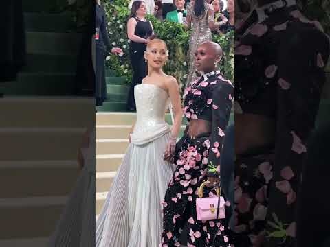 Ariana Grande looks ethereal in sparkling corset gown on Met Gala 2024 red carpet #shorts