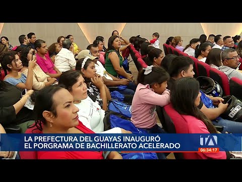 La Prefectura del Guayas inauguró el programa de Bachillerato Acelerado