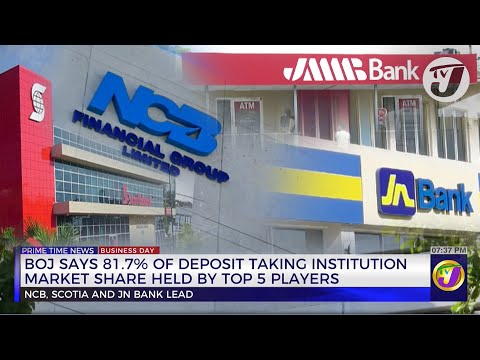 BOJ Says 81.7% of Deposit Taking Institution Market Share Held by Top 5 Players | TVJ Business Day