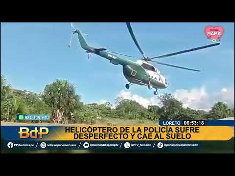 OFF Helicóptero de la PNP sufre desperfecto en Loreto