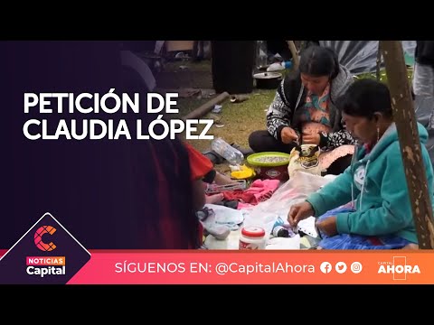 Alcaldesa Claudia López pidió al Gobierno responsabilizarse por situación de la comunidad indígena