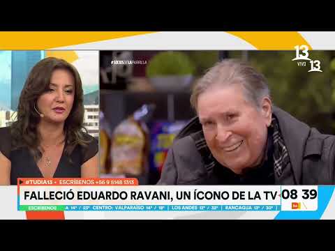 Fernando Alarcón y Maitén Montenegro recuerdan a Eduardo Ravani. Tu Día, Canal 13