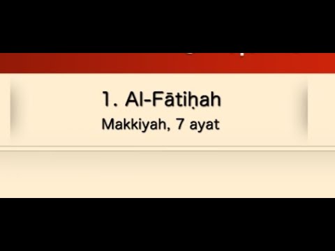 Mendengar surat al fatihah