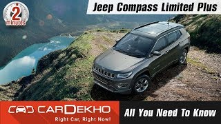 Jeep Compass Limited Plus | Sunroof, New Touchscreen, 18" Alloys - Price and More! #In2Mins