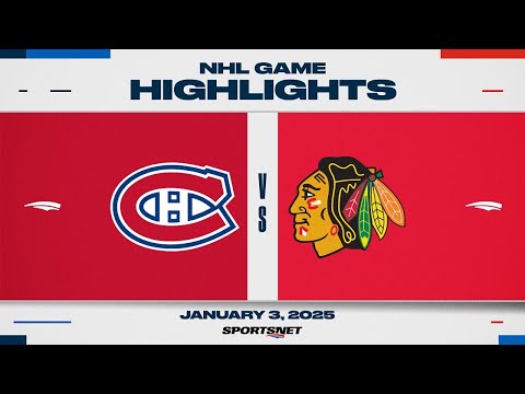 NHL Highlights | Canadiens vs. Blackhawks - January 3, 2025