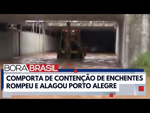 Comporta do Guaíba se rompe e inunda bairros em Porto Alegre
