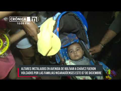 Managua: Altares en avenida visitados por las familias nicaragüenses
