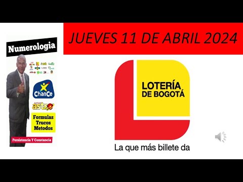 LOTERIA DE BOGOTA JUEVES 11 de Abril 2024 RESULTADO PREMIO MAYOR #loteríadebogotá (3304)