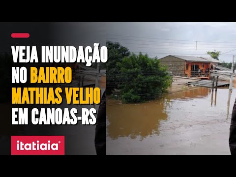 BAIRRO MATHIAS VELHO, UM DOS MAIS POPULOSOS DE CANOAS-RS É TOMADO PELAS ENCHENTES DO RIO JACUÍ