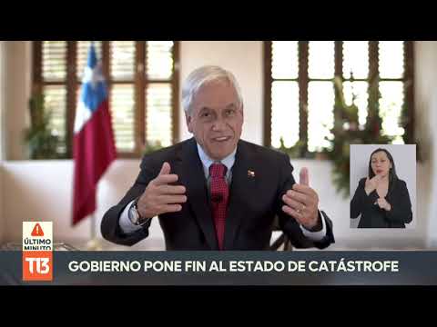 Presidente Piñera confirma fin al estado de Excepción