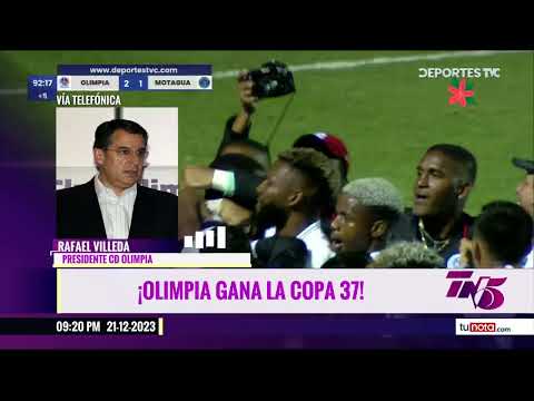 Rafael Villeda presidente CD Olimpia, campeón torneo apertura 2023 - 2024