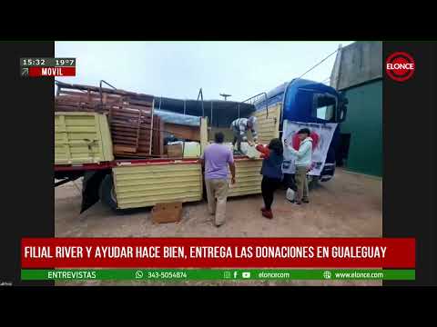 La ayuda llegó a Gualeguay: “Lo hicimos de corazón”, dijo Monje