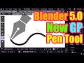 New Pen Tool in Blender 5.0 - Full Grease Pencil Tutorial[1]