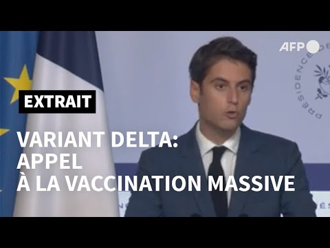 Covid : le gouvernement appelle à la vaccination massive face au variant | AFP Extrait