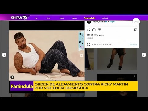 ShowTVN: Denuncian a Ricky Martín por violencia domestica