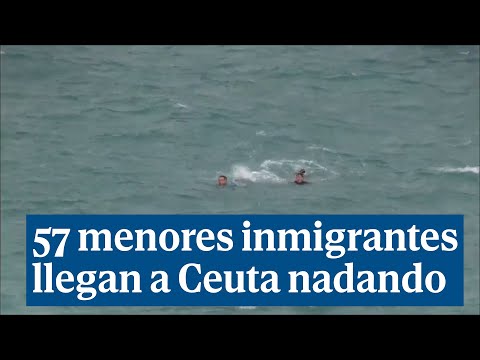 57 menores inmigrantes llegan a Ceuta nadando