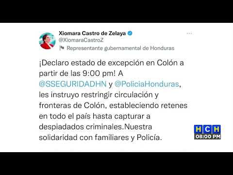 ¡Toque de queda! Presidenta Xiomara declara estado de excepción en Colón