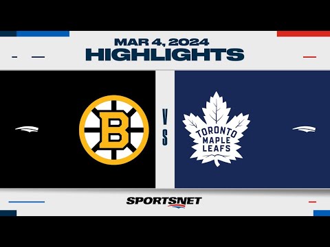 NHL Highlights | Bruins vs. Maple Leafs - March 4, 2024