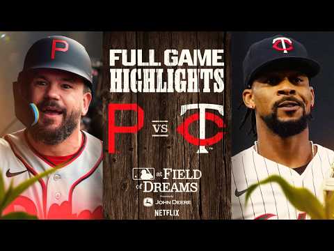 필라델피아 필리스 대 미네소타 트윈스: 전체 경기 하이라이트 (MLB at Field of Dreams) | 2026년 8월 13일