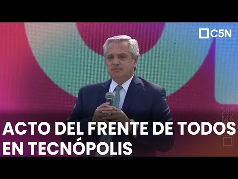 ALBERTO FERNÁNDEZ ENCABEZA un ENCUENTRO del FRENTE DE TODOS en TECNÓPOLIS