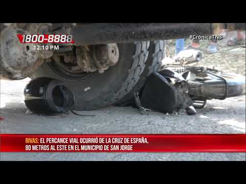 Motociclista muere bajo las pesadas llantas de un camión en Rivas - Nicaragua