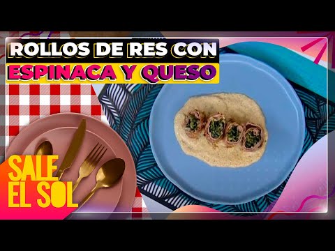 Receta de rollos de res con espinaca y queso con la chef Ingrid Ramos y Juan Soler