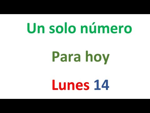 Un solo número para hoy Lunes 14 de Octubre, El campeón de los números