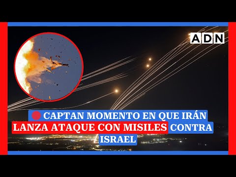 CAPTAN momento en que IRÁN LANZA ATAQUE con misiles contra ISRAEL