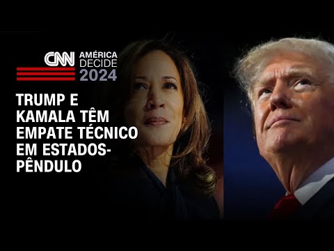 Trump e Kamala têm empate técnico em estados-pêndulo | AGORA CNN