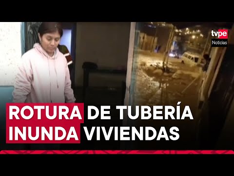 Villa María del Triunfo: Sedapal informa que controló aniego provocado por rotura de tubería antigua